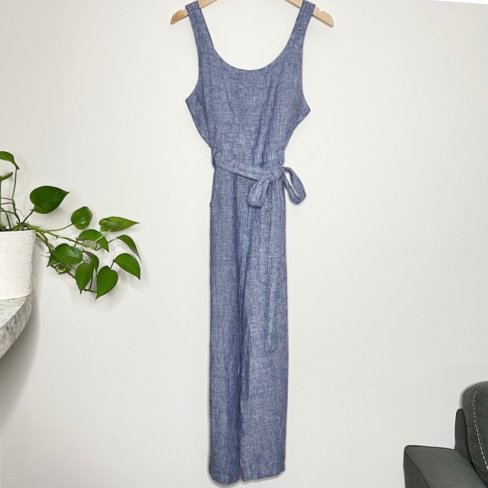 Pant Jumpsuit Rachel Zoe Blue Linen